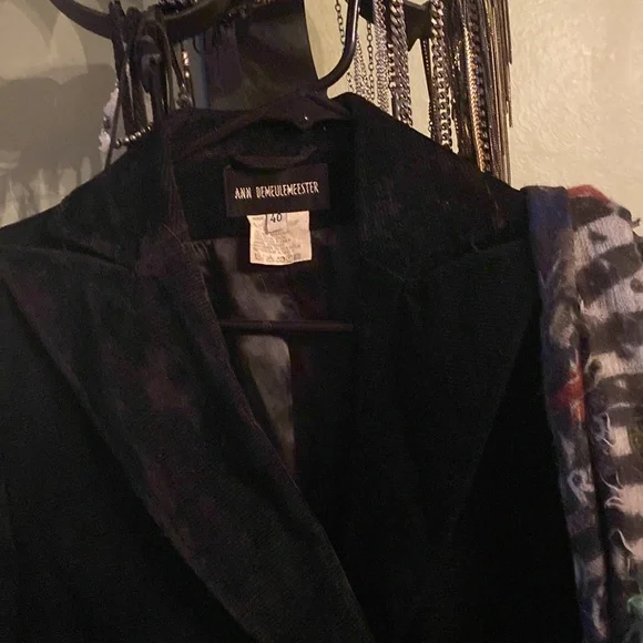 Anne Demeulemeester Black Velvet Size 40 Blazer - Picture 3 of 3